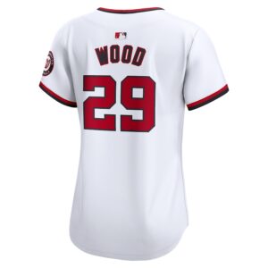 James Wood Washington Nationals Nike Women's Home Limited Player Jersey - White photo 3 Jersey4u