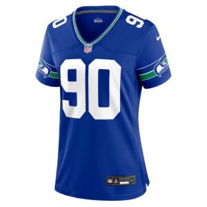 Jarran Reed Seattle Seahawks Nike Women's Throwback Player Game Jersey - Royal photo 2 Jersey4u
