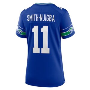 Jaxon Smith-Njigba Seattle Seahawks Nike Women's Throwback Player Game Jersey - Royal photo 3 Jersey4u