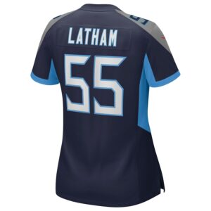 JC Latham Tennessee Titans Nike Women's Team Game Jersey -  Navy photo 3 Jersey4u