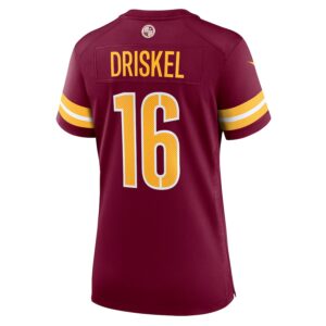Jeff Driskel Washington Commanders Nike Women's  Game Jersey -  Burgundy photo 3 Jersey4u