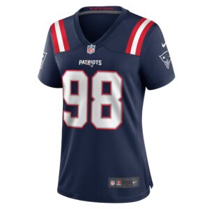 Jeremiah Pharms Jr. New England Patriots Nike Women's  Game Jersey -  Navy photo 2 Jersey4u