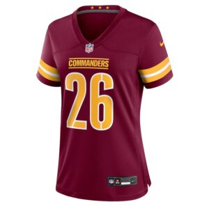 Jeremy McNichols Washington Commanders Nike Women's  Game Jersey -  Burgundy photo 2 Jersey4u