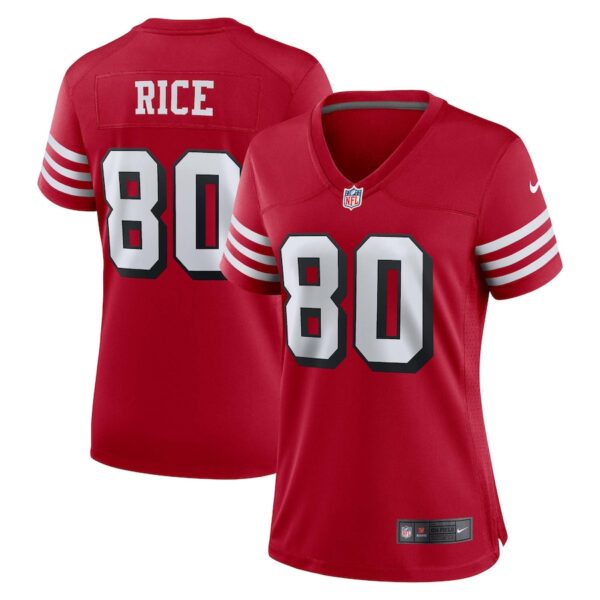 Jerry Rice San Francisco 49ers Nike Women's Alternate Game Jersey - Scarlet photo 1 Jersey4u