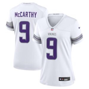 J.J. McCarthy Minnesota Vikings Nike Women's Alternate Game Player Jersey - White photo 1 Jersey4u