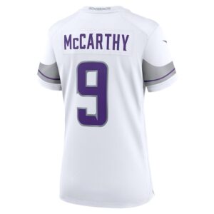 J.J. McCarthy Minnesota Vikings Nike Women's Alternate Game Player Jersey - White photo 3 Jersey4u