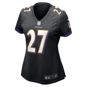 J.K. Dobbins Baltimore Ravens Nike Women's Game Jersey - Black photo 2 Jersey4u