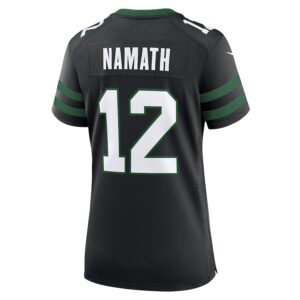 Joe Namath New York Jets Nike Women's Retired Player Alternate Game Jersey - Legacy Black photo 3 Jersey4u