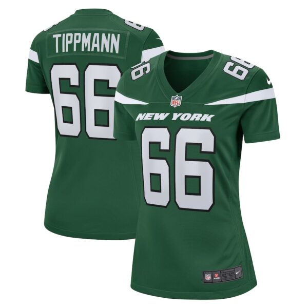 Joe Tippmann New York Jets Nike Women's  Game Jersey - Gotham Green photo 1 Jersey4u