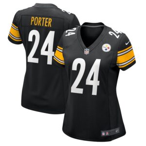 Joey Porter Jr. Pittsburgh Steelers Nike Women's  Game Jersey -  Black photo 1 Jersey4u
