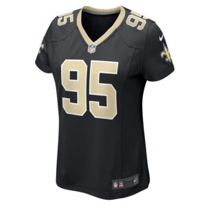 John Ridgeway III New Orleans Saints Nike Women's  Game Jersey -  Black photo 2 Jersey4u