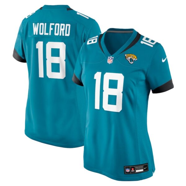 John Wolford Jacksonville Jaguars Nike Women's Team Game Jersey -  Teal photo 1 Jersey4u