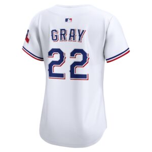 Jon Gray Texas Rangers Nike Women's Home Limited Jersey – White photo 3 Jersey4u