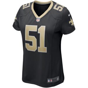Jonathan Vilma New Orleans Saints Nike Women's Game Retired Player Jersey - Black photo 2 Jersey4u