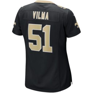 Jonathan Vilma New Orleans Saints Nike Women's Game Retired Player Jersey - Black photo 3 Jersey4u