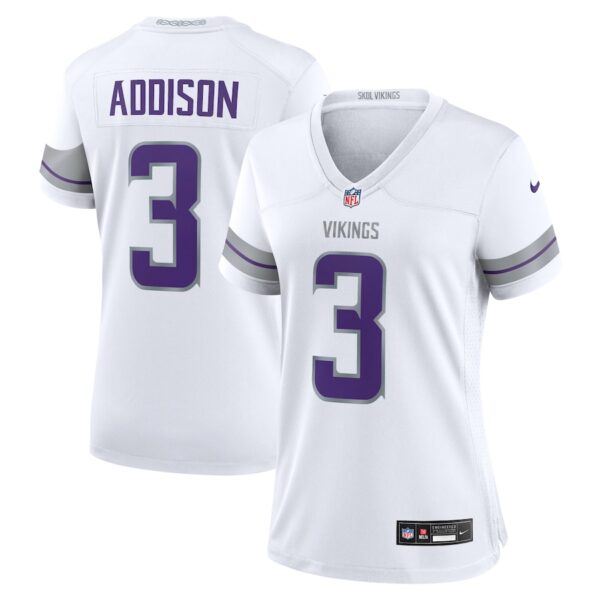 Jordan Addison Minnesota Vikings Nike Women's Alternate Game Player Jersey - White photo 1 Jersey4u