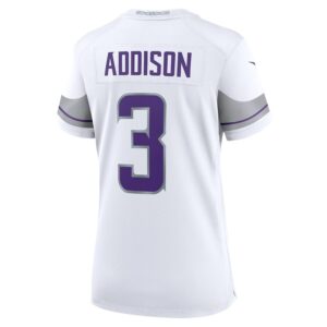 Jordan Addison Minnesota Vikings Nike Women's Alternate Game Player Jersey - White photo 3 Jersey4u
