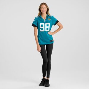 Jordan Jefferson Jacksonville Jaguars Nike Women's  Game Jersey -  Teal photo 4 Jersey4u