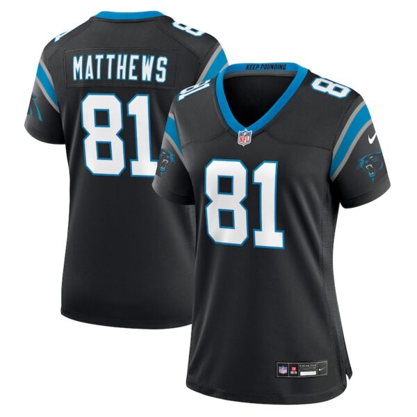 Jordan Matthews Carolina Panthers Nike Women's  Game Jersey -  Black photo 1 Jersey4u