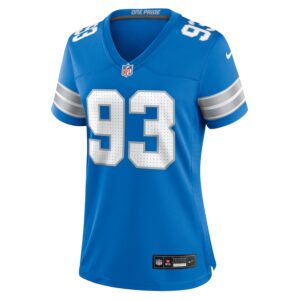 Josh Paschal Detroit Lions Nike Women's Team Game Jersey -  Blue photo 2 Jersey4u