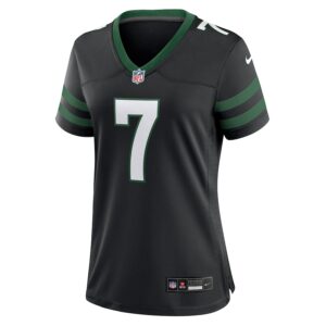 Justin Fields New York Jets Nike Women's Alternate Game Jersey -  Black photo 2 Jersey4u
