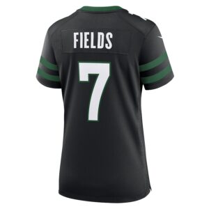 Justin Fields New York Jets Nike Women's Alternate Game Jersey -  Black photo 3 Jersey4u