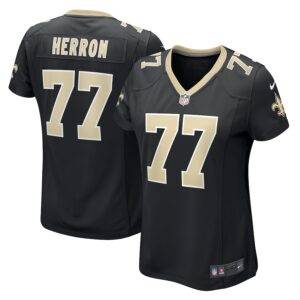 Justin Herron New Orleans Saints Nike Women's  Game Jersey -  Black photo 1 Jersey4u