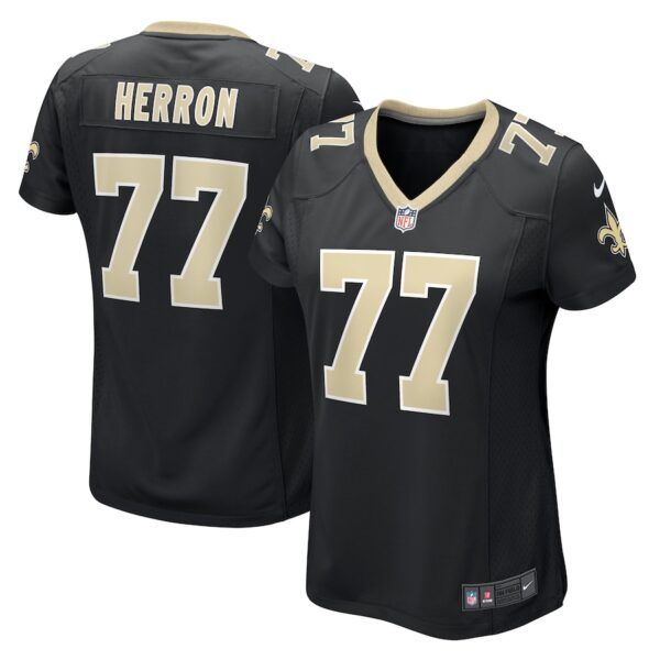 Justin Herron New Orleans Saints Nike Women's  Game Jersey -  Black photo 1 Jersey4u