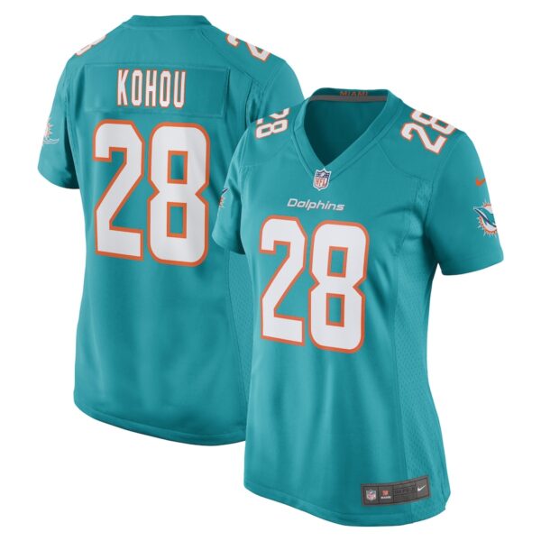 Kader Kohou Miami Dolphins Nike Women's Game Player Jersey - Aqua photo 1 Jersey4u