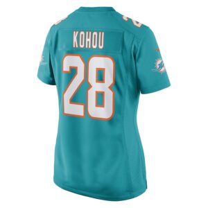 Kader Kohou Miami Dolphins Nike Women's Game Player Jersey - Aqua photo 3 Jersey4u