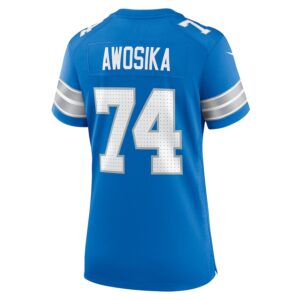 Kayode Awosika Detroit Lions Nike Women's Team Game Jersey -  Blue photo 3 Jersey4u