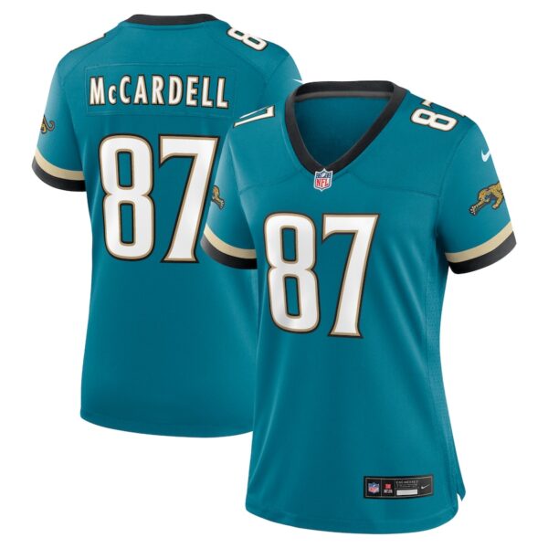 Keenan McCardell Jacksonville Jaguars Nike Women's Prowler Throwback Retired Player Game Jersey - Teal photo 1 Jersey4u