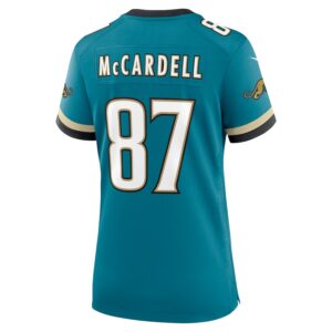 Keenan McCardell Jacksonville Jaguars Nike Women's Prowler Throwback Retired Player Game Jersey - Teal photo 3 Jersey4u
