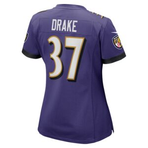 Kenyan Drake Baltimore Ravens Nike Women's  Game Jersey -  Purple photo 3 Jersey4u