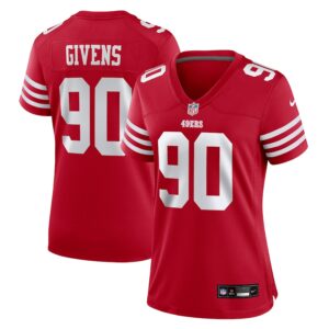 Kevin Givens San Francisco 49ers Nike Women's  Game Jersey -  Scarlet photo 1 Jersey4u