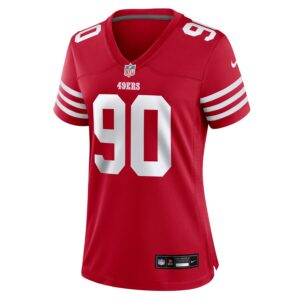 Kevin Givens San Francisco 49ers Nike Women's  Game Jersey -  Scarlet photo 2 Jersey4u