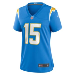 Ladd McConkey Los Angeles Chargers Nike Women's  Game Jersey -  Powder Blue photo 2 Jersey4u