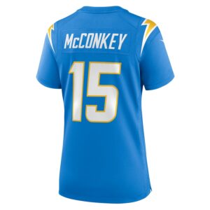 Ladd McConkey Los Angeles Chargers Nike Women's  Game Jersey -  Powder Blue photo 3 Jersey4u