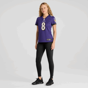 Lamar Jackson Baltimore Ravens Nike Women's Game Player Jersey - Purple photo 4 Jersey4u