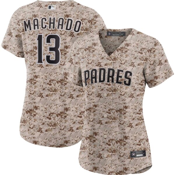 Manny Machado San Diego Padres Nike Women's USMC Alternate Jersey4u Player Jersey - Camo photo 1 Jersey4u