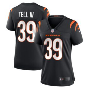 Marvell Tell III Cincinnati Bengals Nike Women's Game Player Jersey - Black photo 1 Jersey4u