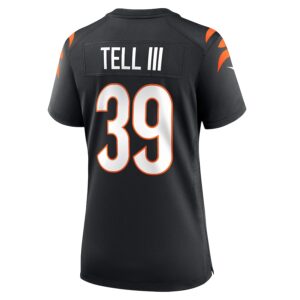 Marvell Tell III Cincinnati Bengals Nike Women's Game Player Jersey - Black photo 3 Jersey4u