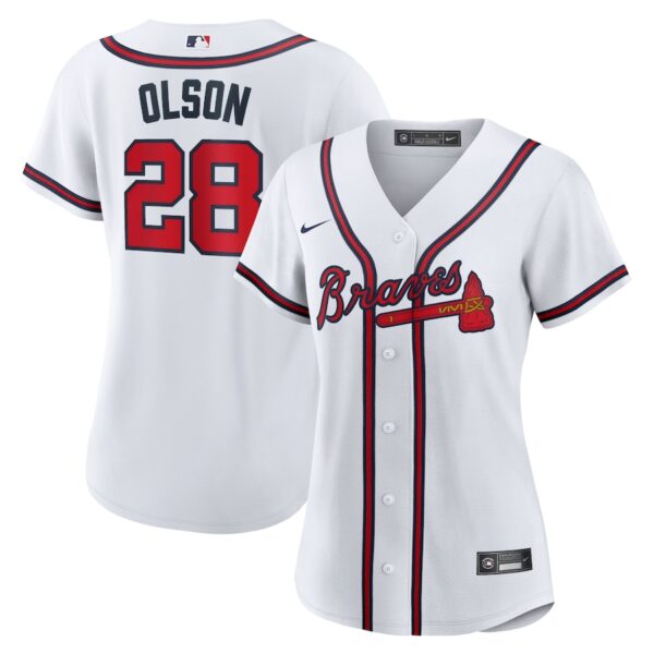 Matt Olson Atlanta Braves Nike Women's Home Jersey4u Player Jersey - White photo 1 Jersey4u
