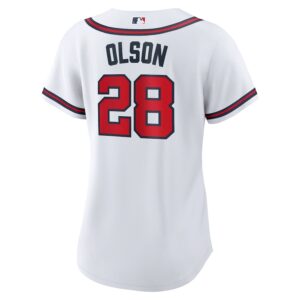 Matt Olson Atlanta Braves Nike Women's Home Jersey4u Player Jersey - White photo 3 Jersey4u