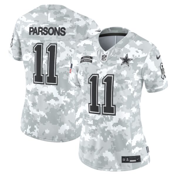 Micah Parsons Dallas Cowboys Nike Women's 2024 Salute to Service Limited Jersey - Arctic Camo photo 1 Jersey4u