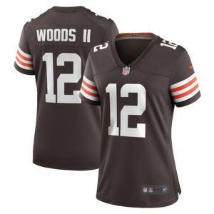 Michael Woods II Cleveland Browns Nike Women's Game Player Jersey - Brown photo 1 Jersey4u