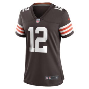 Michael Woods II Cleveland Browns Nike Women's Game Player Jersey - Brown photo 2 Jersey4u