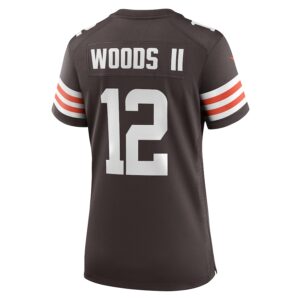 Michael Woods II Cleveland Browns Nike Women's Game Player Jersey - Brown photo 3 Jersey4u