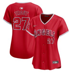 Mike Trout Los Angeles Angels Nike Women's Alternate Limited Player Jersey – Red photo 1 Jersey4u