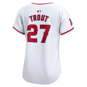 Mike Trout Los Angeles Angels Nike Women's Home Limited Player Jersey - White photo 3 Jersey4u